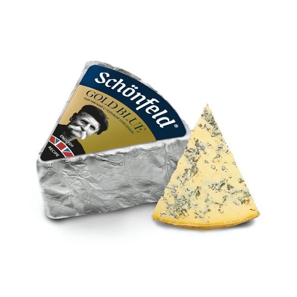 Сыр мягкий Schonfeld GoldBlue с голубой плесенью 55%