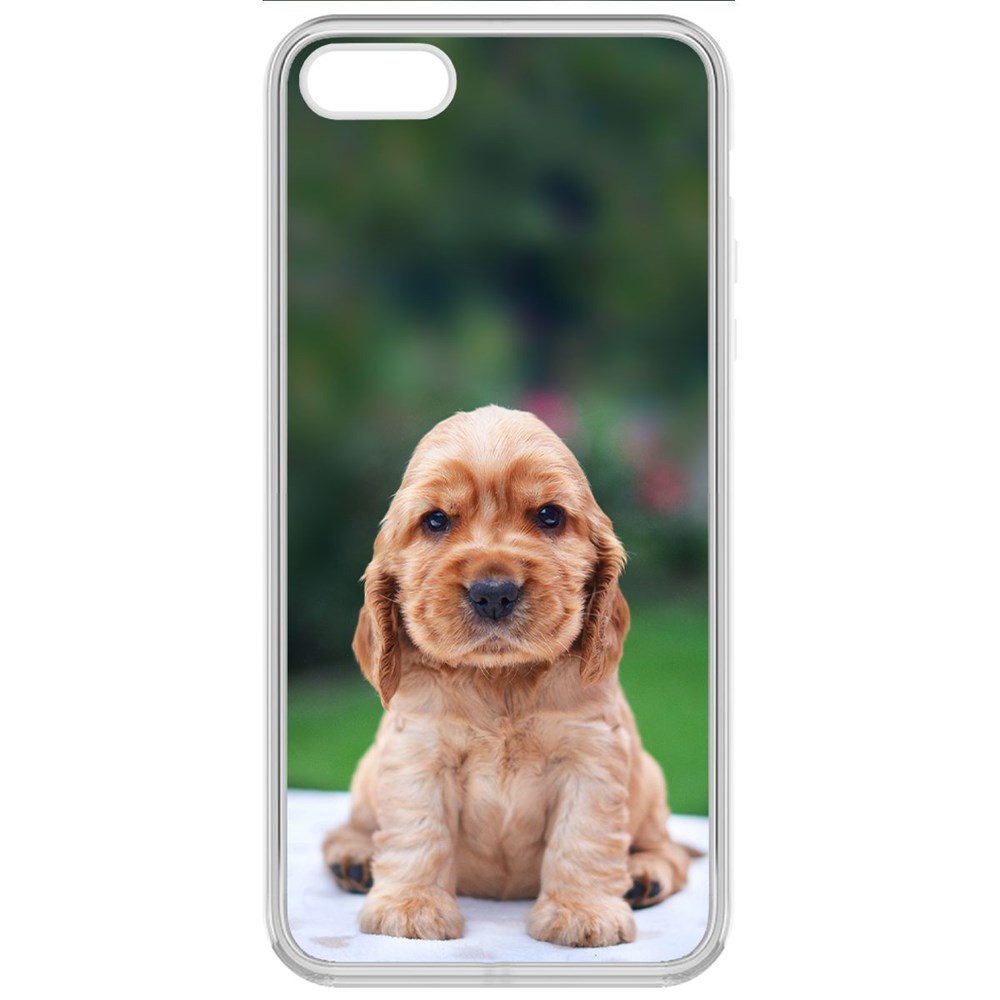

Чехол-накладка Krutoff Clear Case Щенок кокер-спаниеля для iPhone 5/5s, Прозрачный