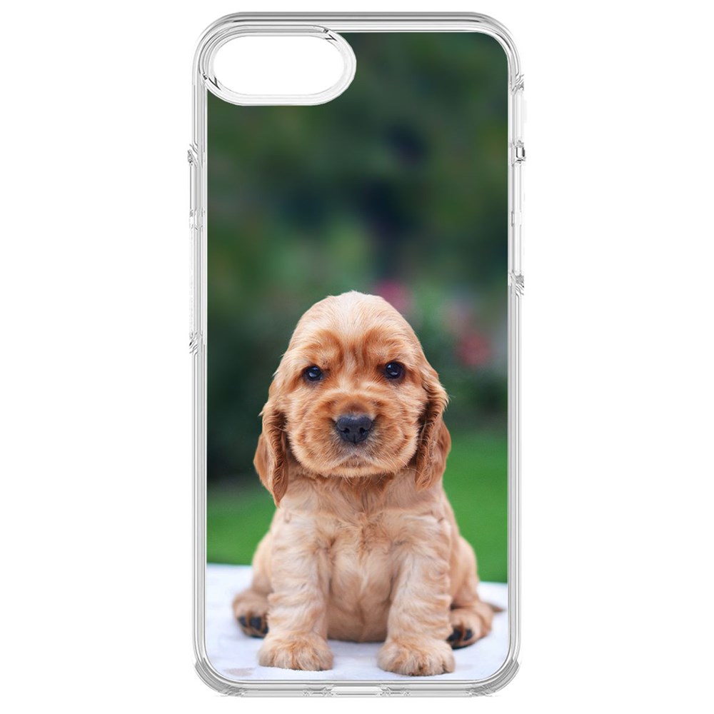 

Чехол-накладка Krutoff Clear Case Щенок кокер-спаниеля для iPhone 7/8/SE, Прозрачный