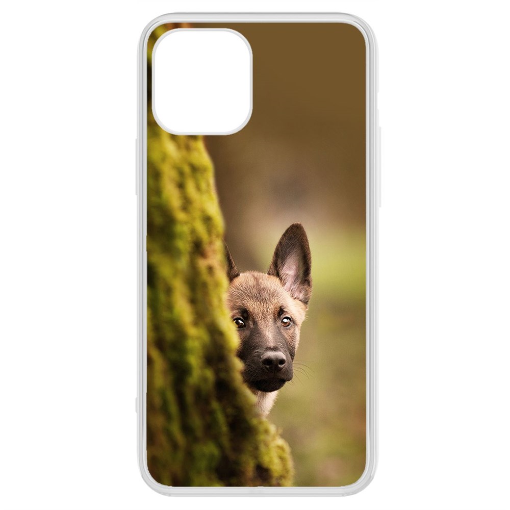 

Чехол-накладка Krutoff Clear Case Щенок овчарки для iPhone 12 Pro Max, Прозрачный