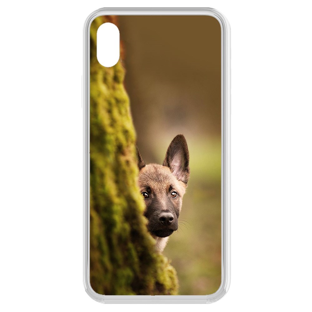 Чехол-накладка Krutoff Clear Case Щенок овчарки для iPhone XR
