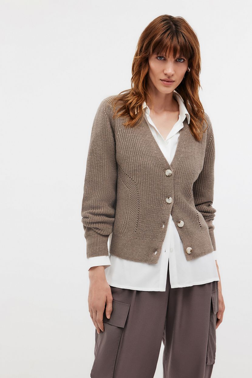 

Кардиган женский Baon B1424504 коричневый L, B1424504