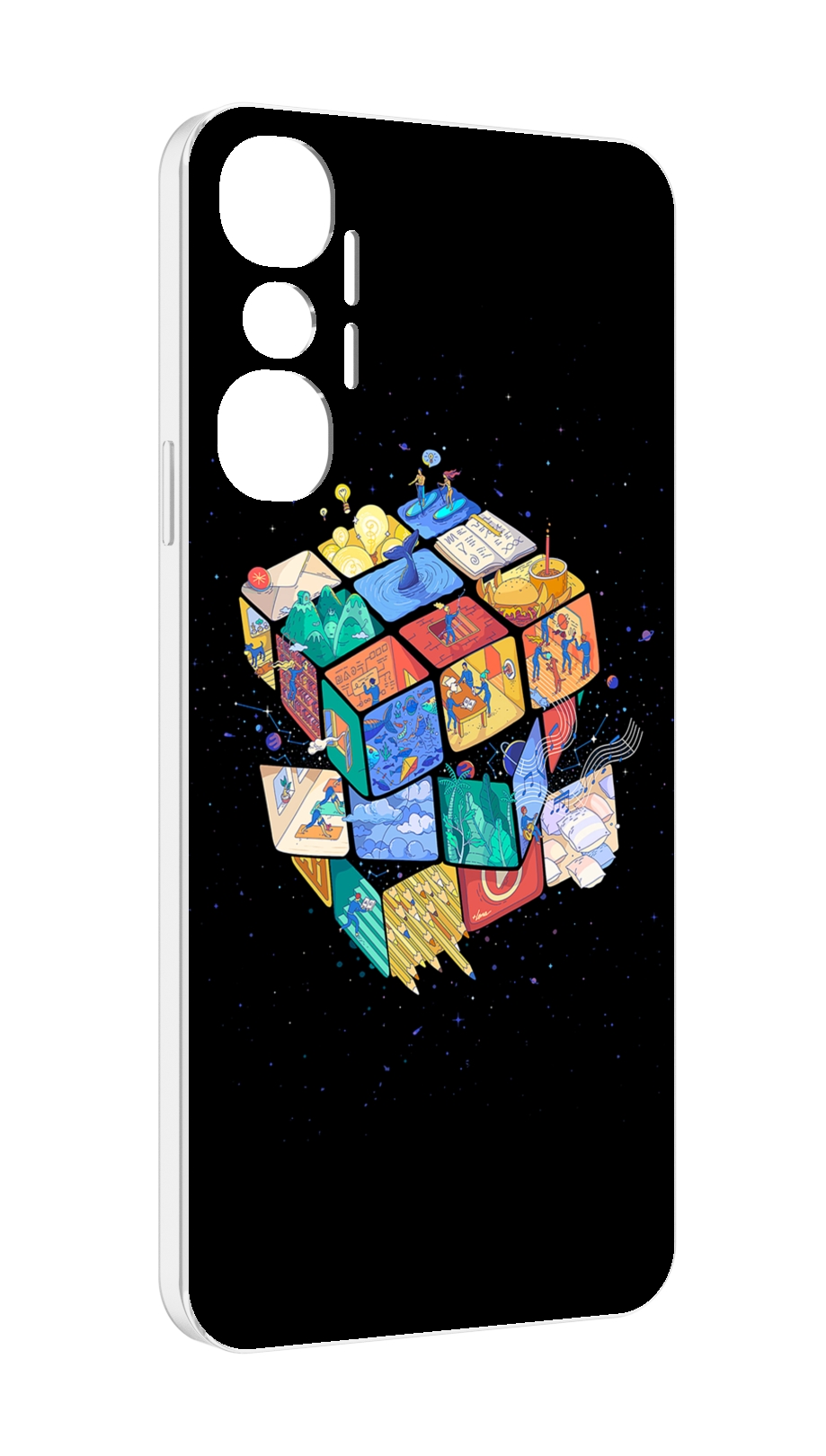 Чехол MyPads Кубик-Рубика для Infinix Hot 20 4G