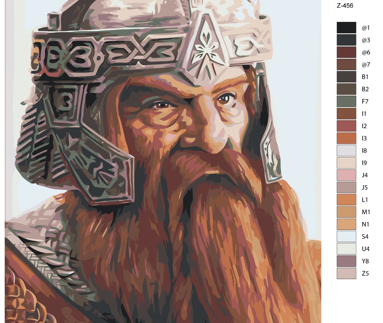 

Картина по номерам BRUSHES-PAINTS Z-456, Властелин колец Гимли