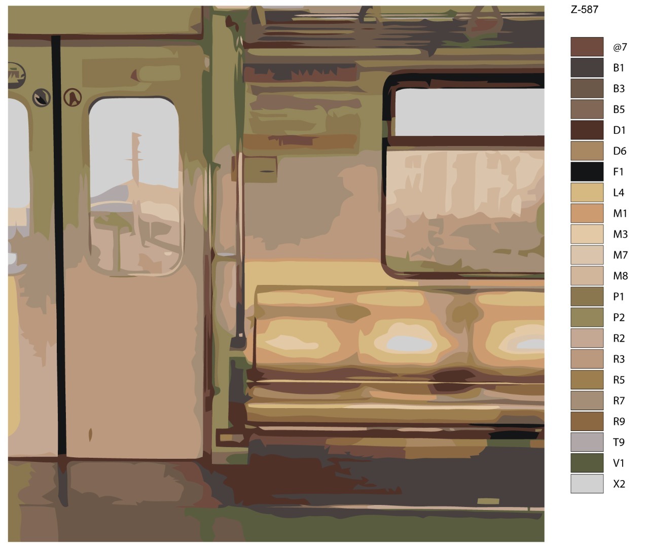 

Картина по номерам BRUSHES-PAINTS Z-587, Старый вагон метро