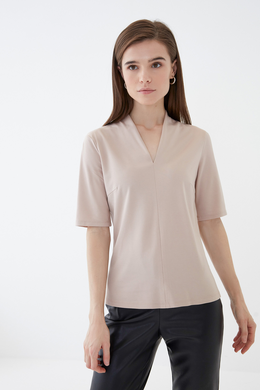 

Блуза женская ZARINA 1122527427 бежевая 46 RU, 1122527427