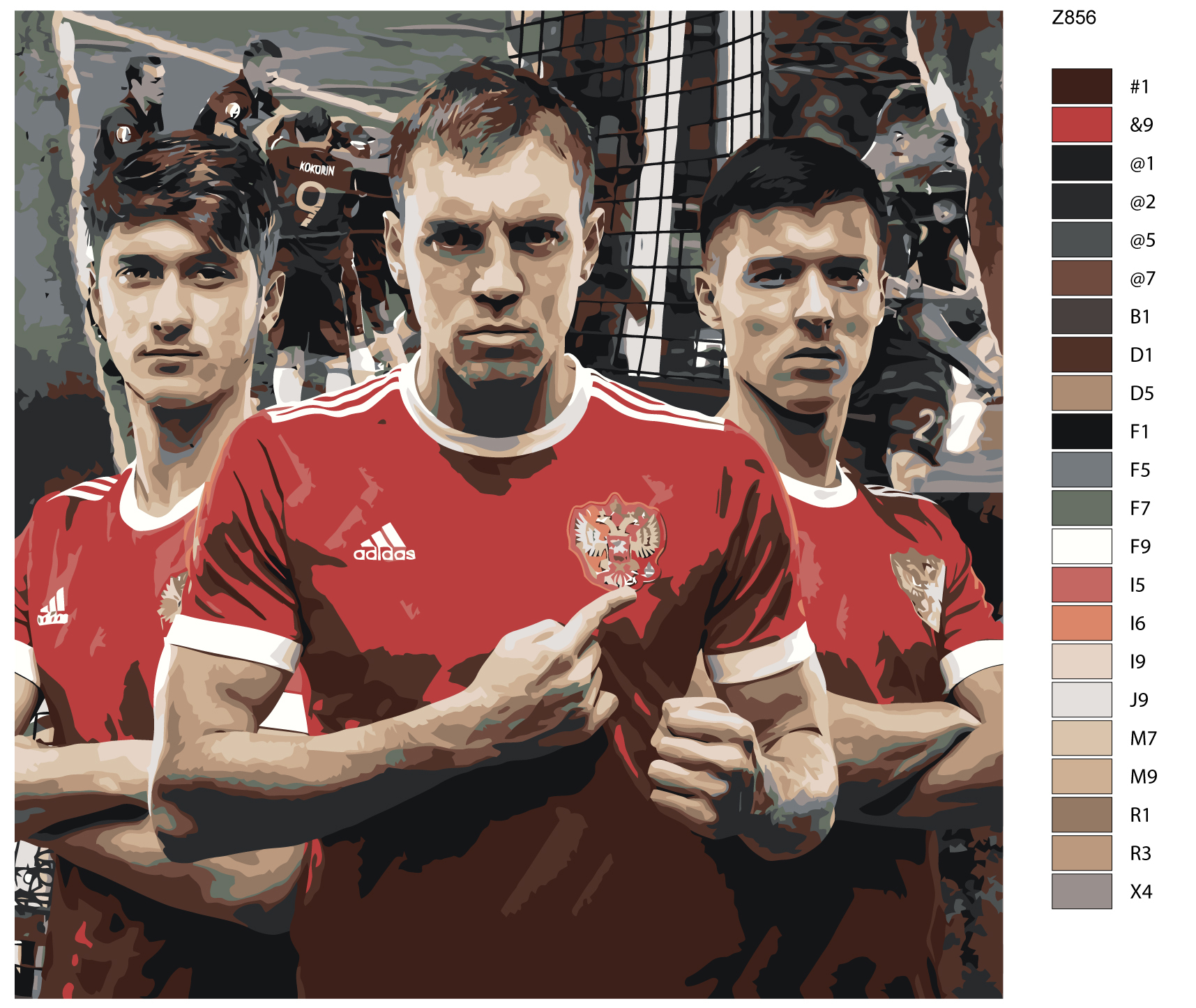 

Картина по номерам BRUSHES-PAINTS Z856, Сборная России по футболу