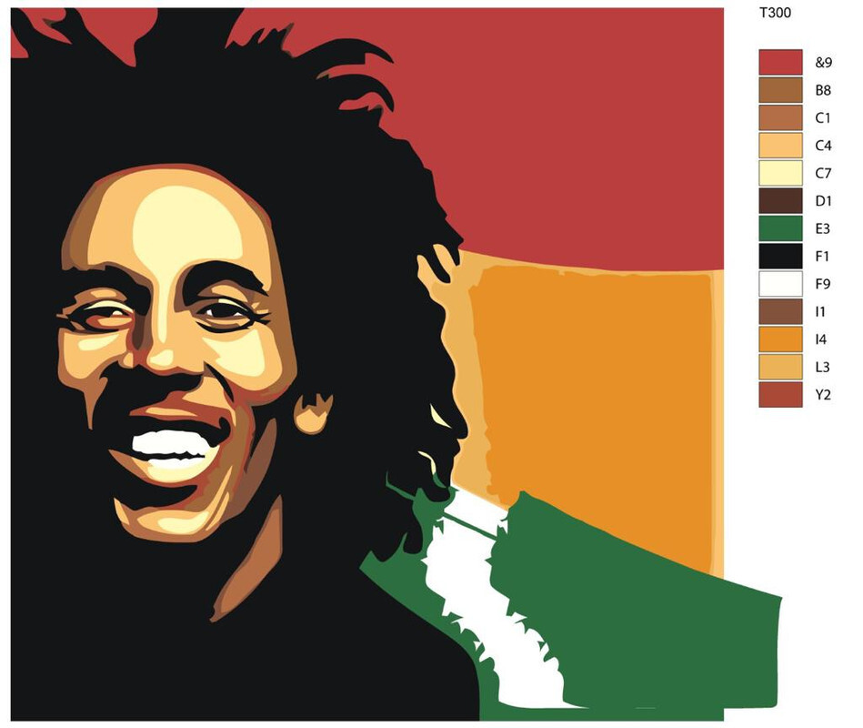 

Картина по номерам BRUSHES-PAINTS Т300, Bob Marley