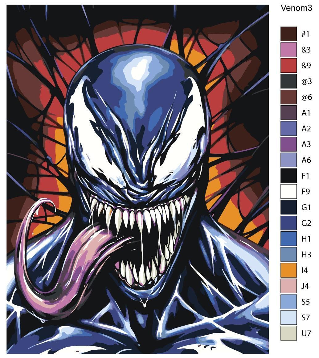 

Картина по номерам BRUSHES-PAINTS VENOM, Веном 3