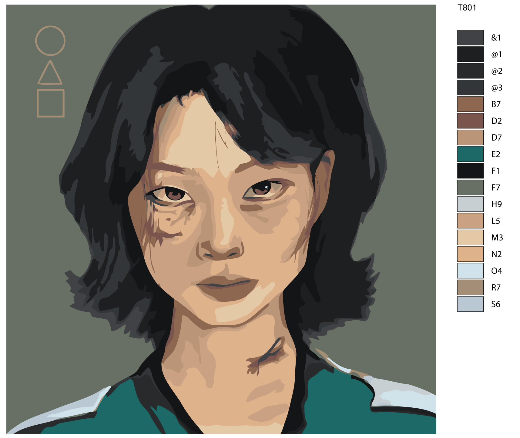 

Картина по номерам BRUSHES-PAINTS T801, Хо Ен Чон(Игрок 067)-Игра в кальмара