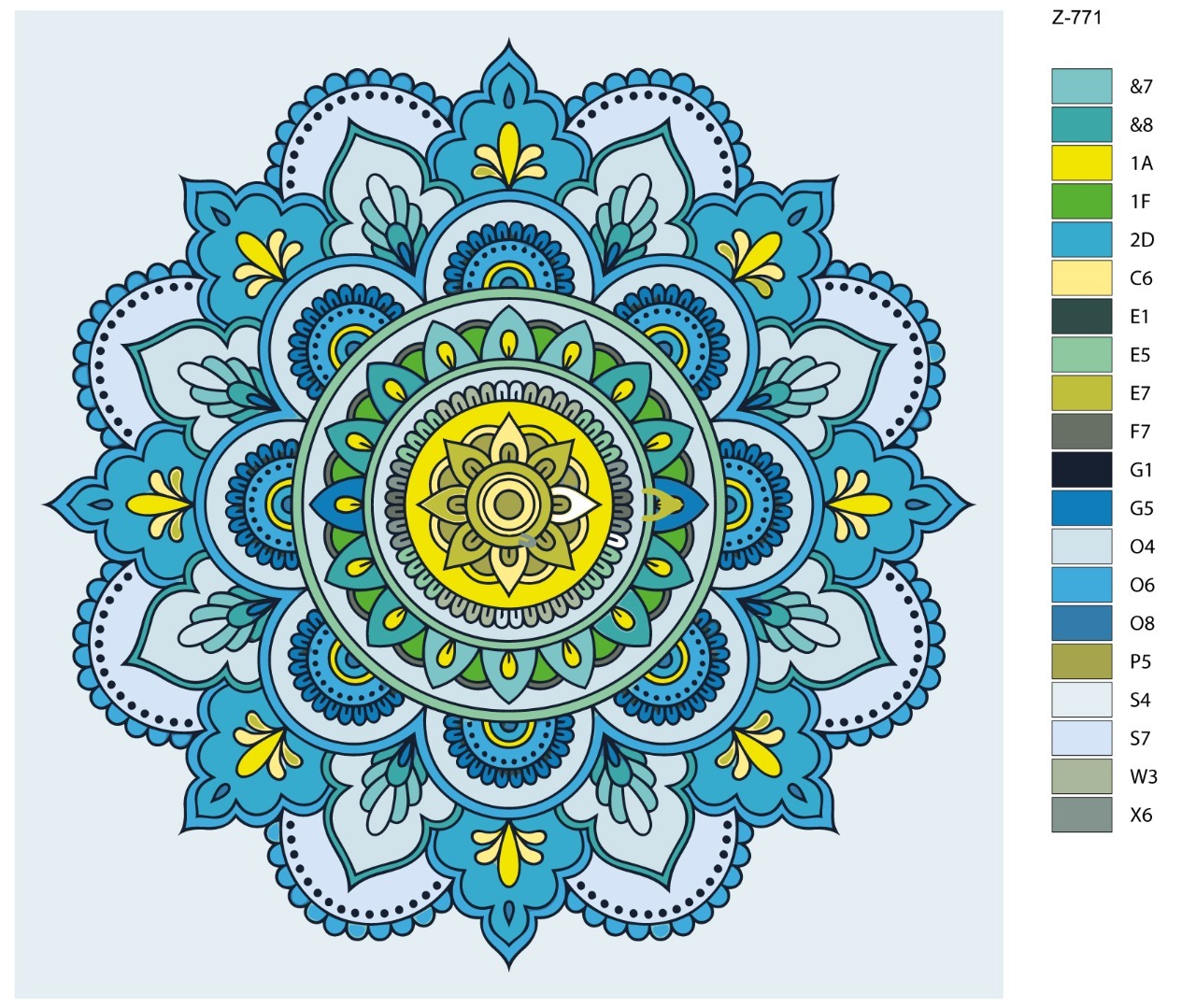 

Картина по номерам BRUSHES-PAINTS Z-771, Мандала