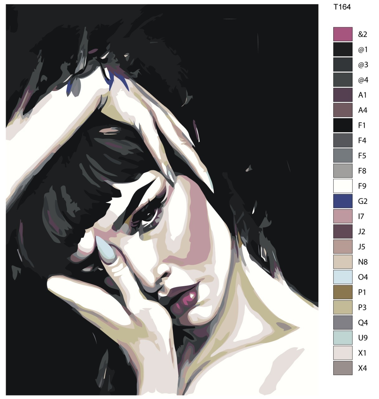 

Картина по номерам BRUSHES-PAINTS Т164, Томная женщина