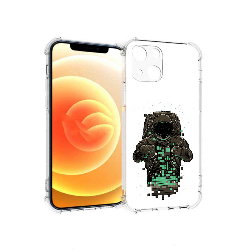 

Чехол MyPads Tocco для Apple iPhone 13 космонавт с пикселями (PT163239.611.394), Прозрачный, Tocco