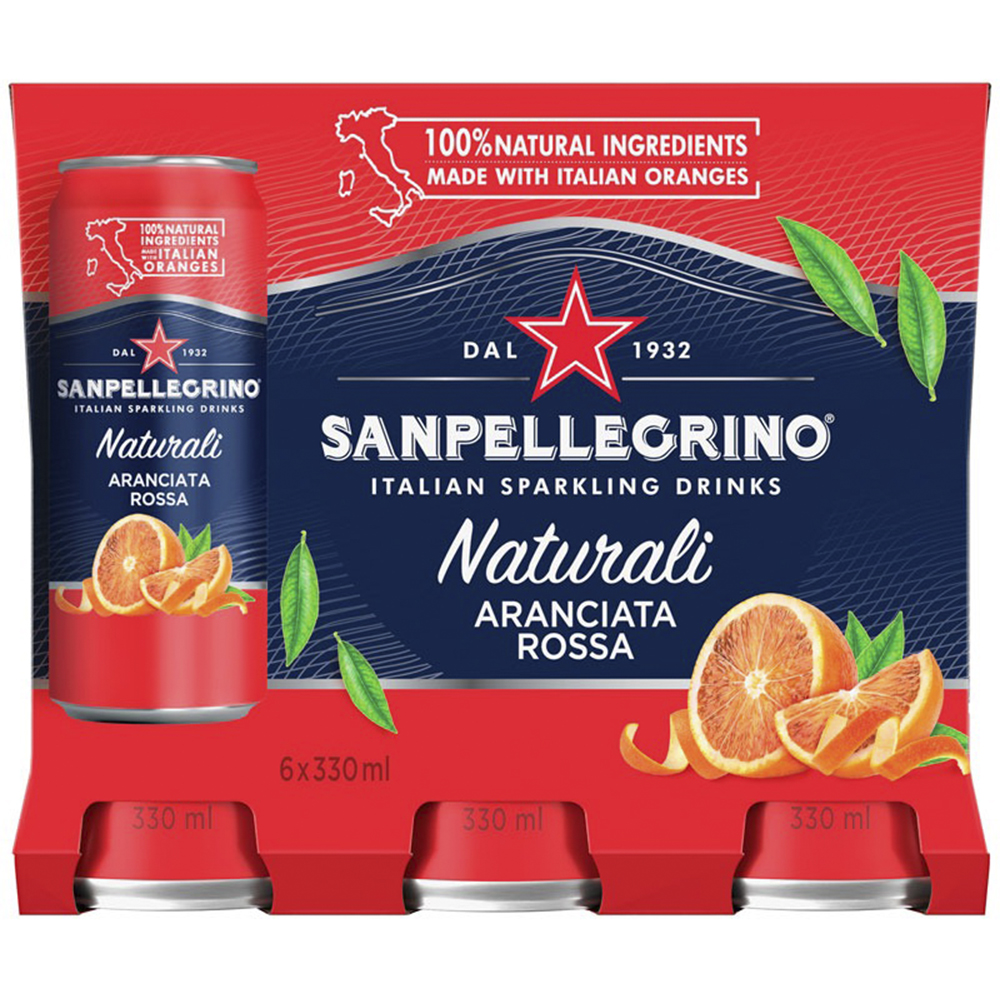 Напиток San Pellegrino Aranciata Rossa Красный Апельсин 6 шт по 330 мл
