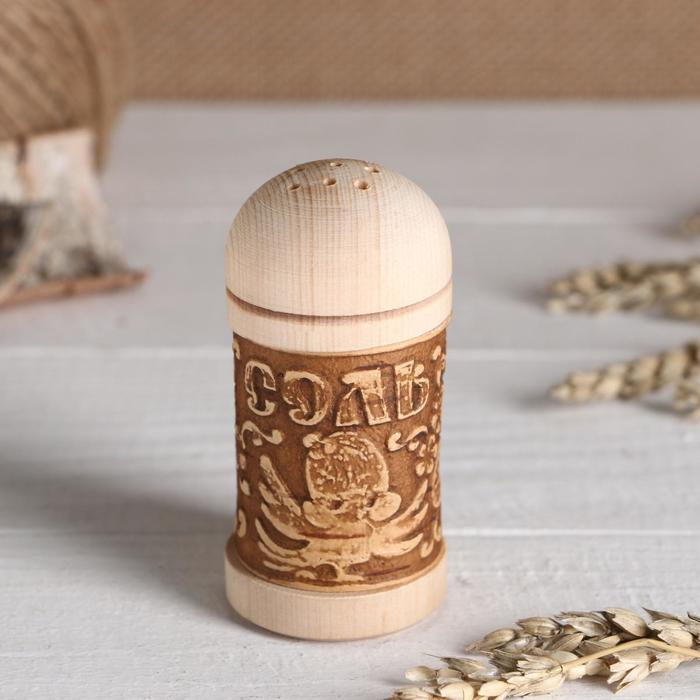 

Солонка "Птенчик" (СОЛЬ), 4х9 см, береста, Изделия из бересты