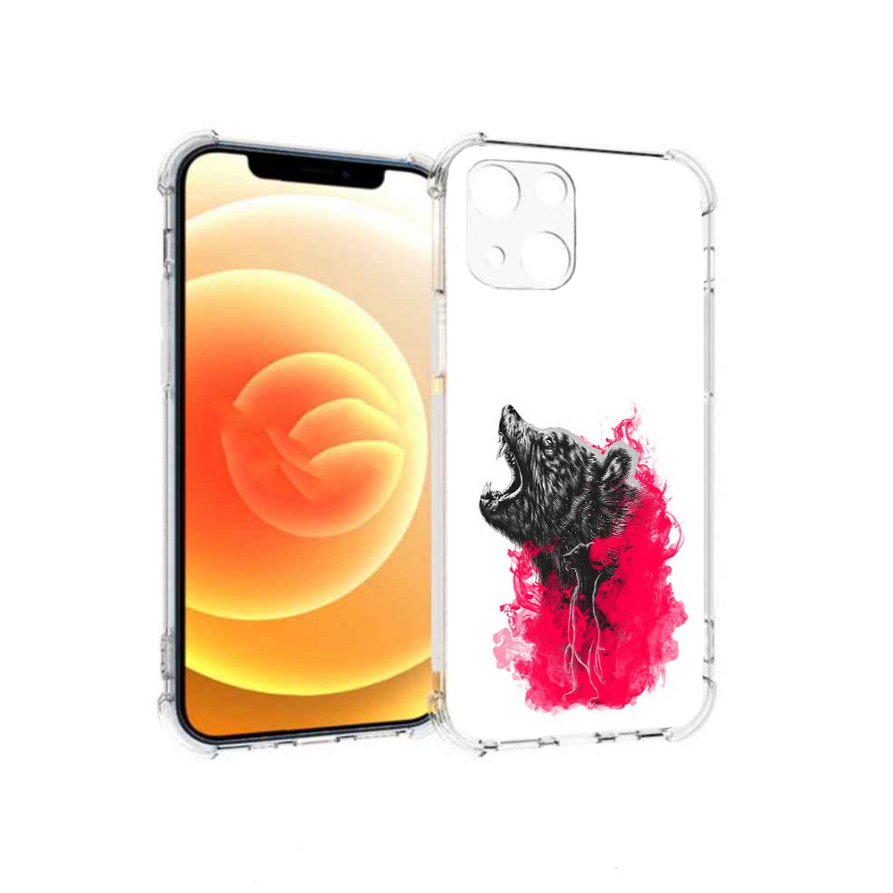 

Чехол MyPads Tocco для Apple iPhone 13 медведь в дымке (PT163239.611.463), Прозрачный, Tocco