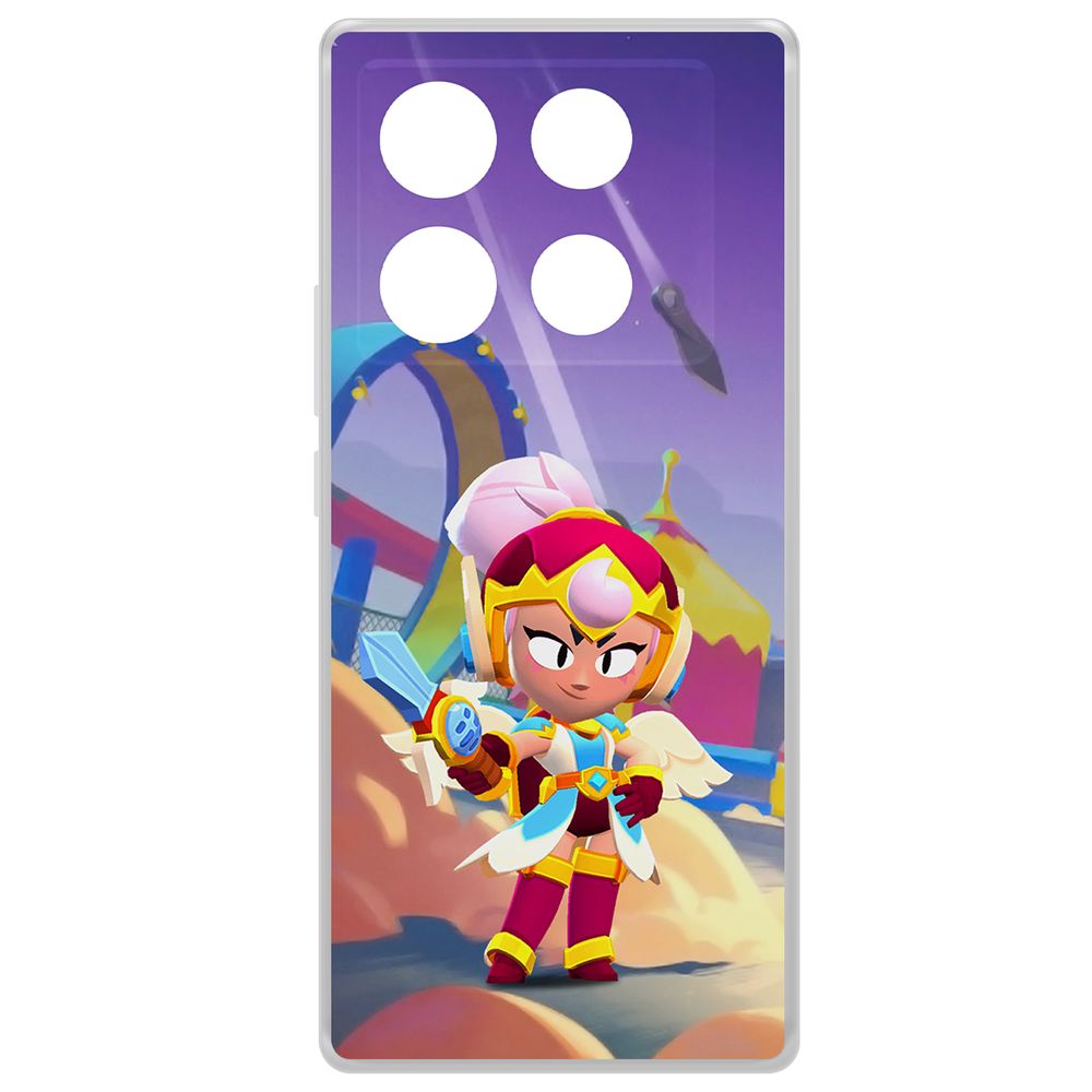 

Чехол-накладка Krutoff Clear Case Brawl Stars-Валькирия Джанет для INFINIX Note 40 Pro, Прозрачный