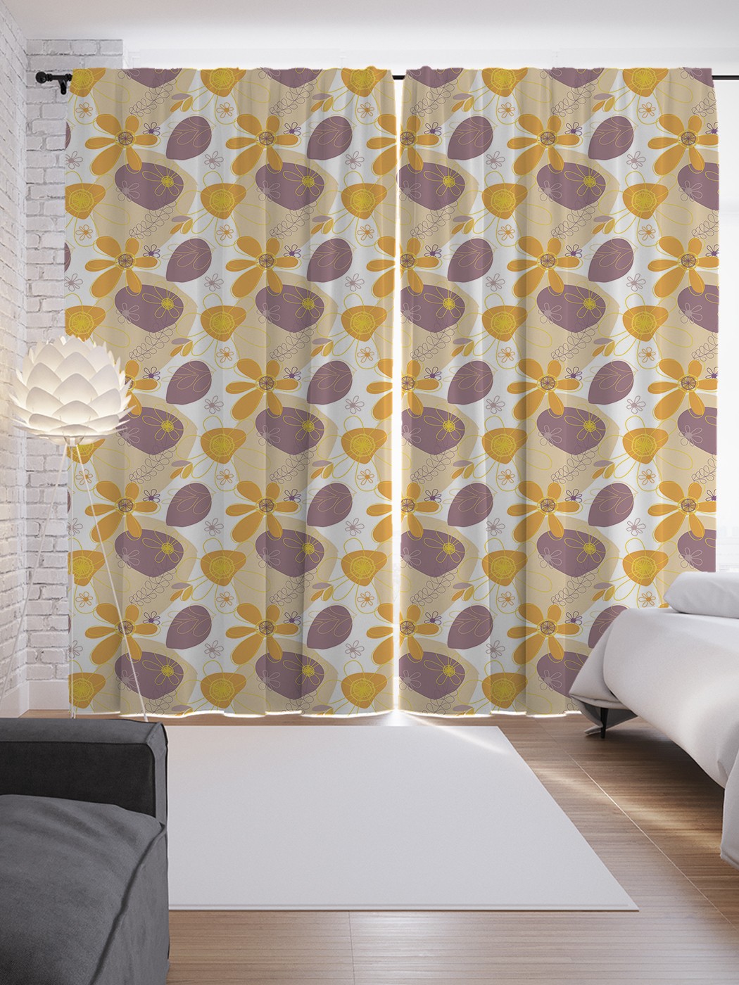 

Шторы JoyArty с фотопечатью "Пятна в лепестках" из сатена, 290х265 см, Пятна в лепестках