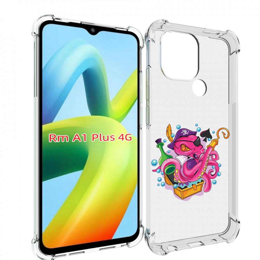 

Чехол MyPads осьминог пират детский для Xiaomi Redmi A1 Plus +, Прозрачный, Tocco