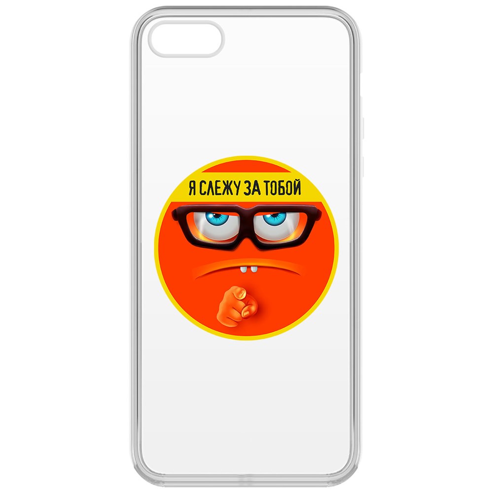 

Чехол-накладка Krutoff Clear Case Я Слежу за Тобой для iPhone 5/5s, Прозрачный