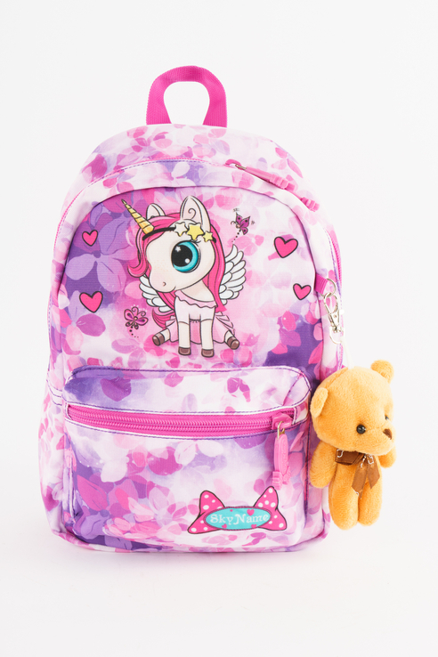 фото Дошкольный рюкзак skyname с брелком в комплекте 1102 цв. розовый