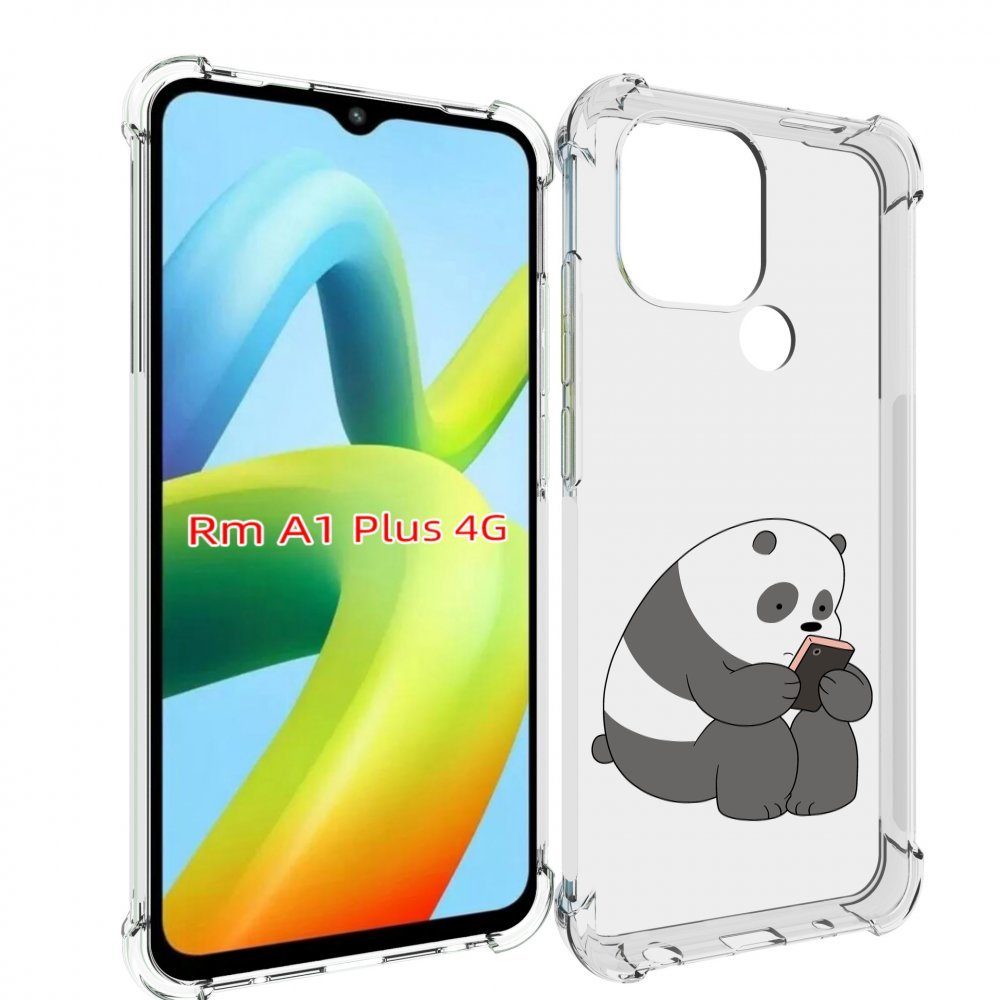 Чехол MyPads панда-в-телефоне для Xiaomi Redmi A1 Plus +