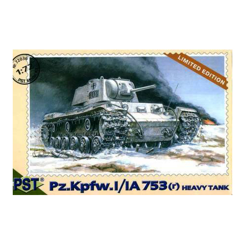 

Модель для сборки PST Немецкий тяжелый танк Pz Kpfw I/IA753 r 72036, 1/72