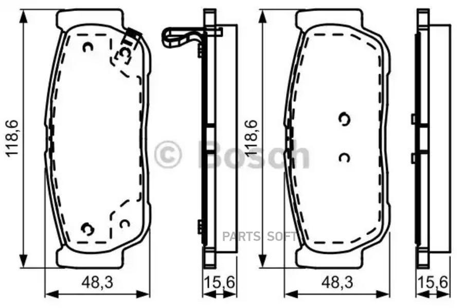 

Тормозные колодки Bosch дисковые 986495315