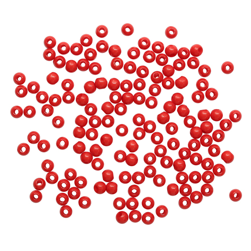 

Бусины глянцевые Astra&Craft пластик 4 мм 15 гр 440 +-20 шт 37# красный