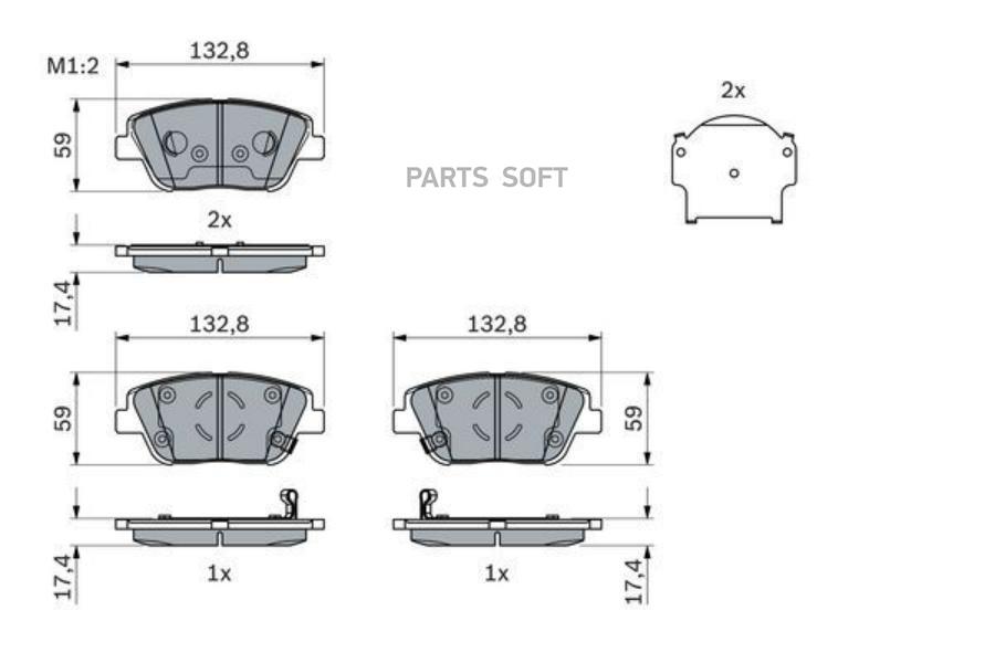 

Тормозные колодки Bosch передние 986494984