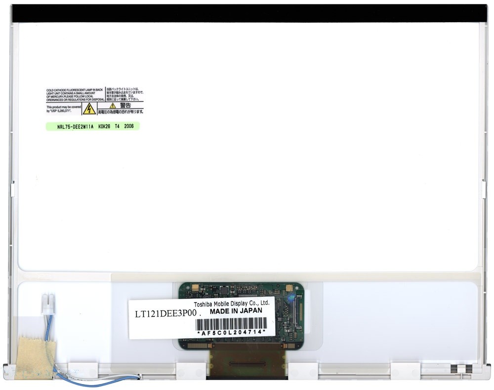 

Матрица ОЕМ для ноутбука LT121DEE3P00, совместимая с p/n: LT121DEE3P00