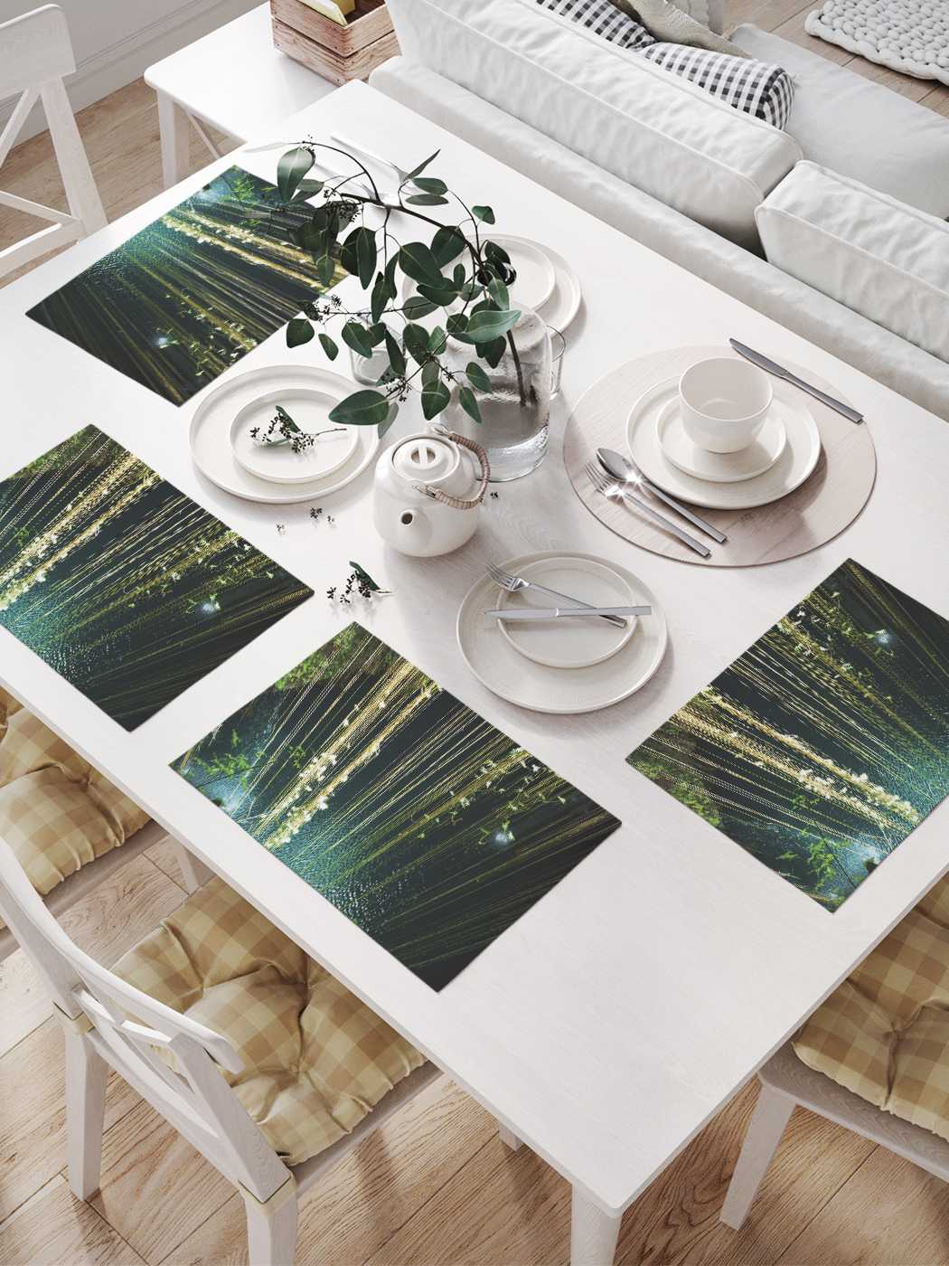 

Сервировочные селфетки JoyArty "Пещерное озеро" (32х46 см, 4 шт.), Серый