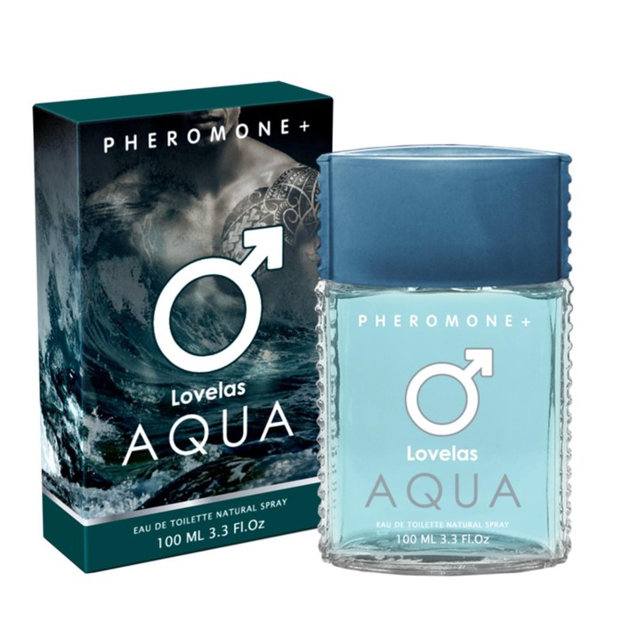 

Туалетная вода мужская с феромонами Lovelas Aqua, 100 мл