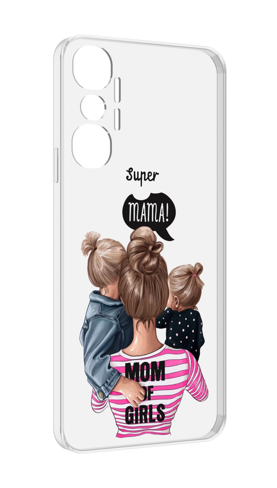 

Чехол MyPads Мама-девочек женский для Infinix Hot 20 4G, Прозрачный, Tocco