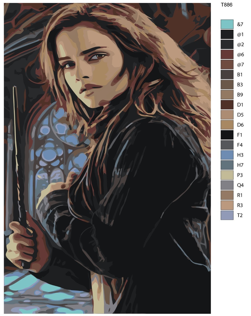 

Картина по номерам BRUSHES-PAINTS T886, Гарри Поттер. Гермиона Грейнджер