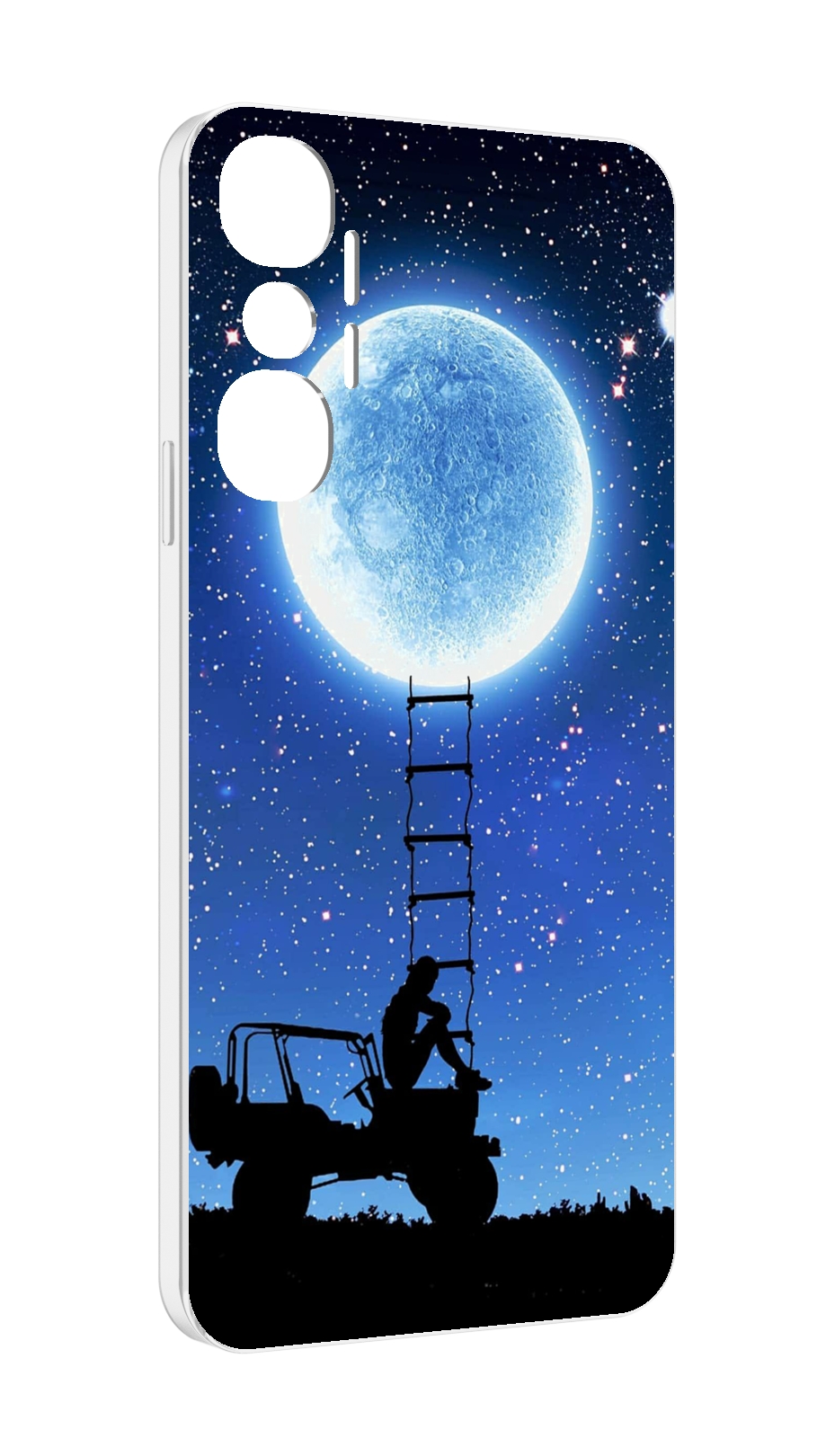 

Чехол MyPads Машина-на-лун для Infinix Hot 20 4G, Прозрачный, Tocco
