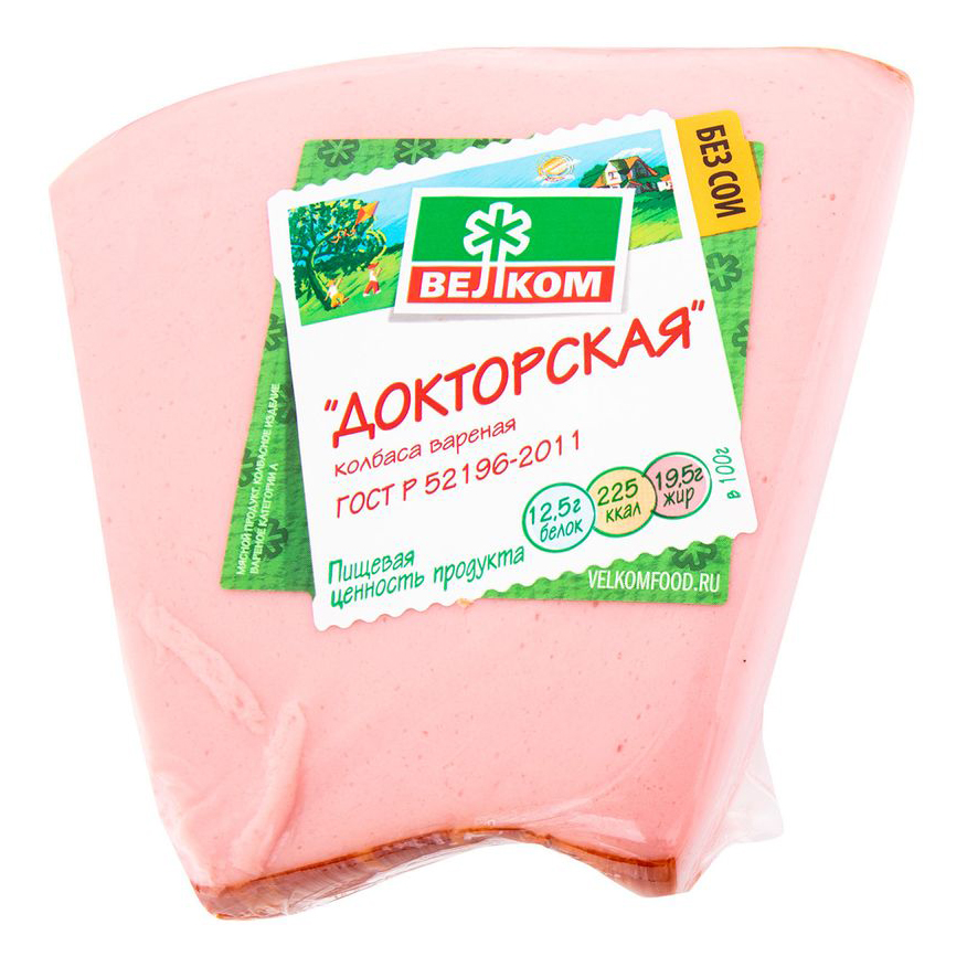Колбаса вареная Велком Докторская +-450 г
