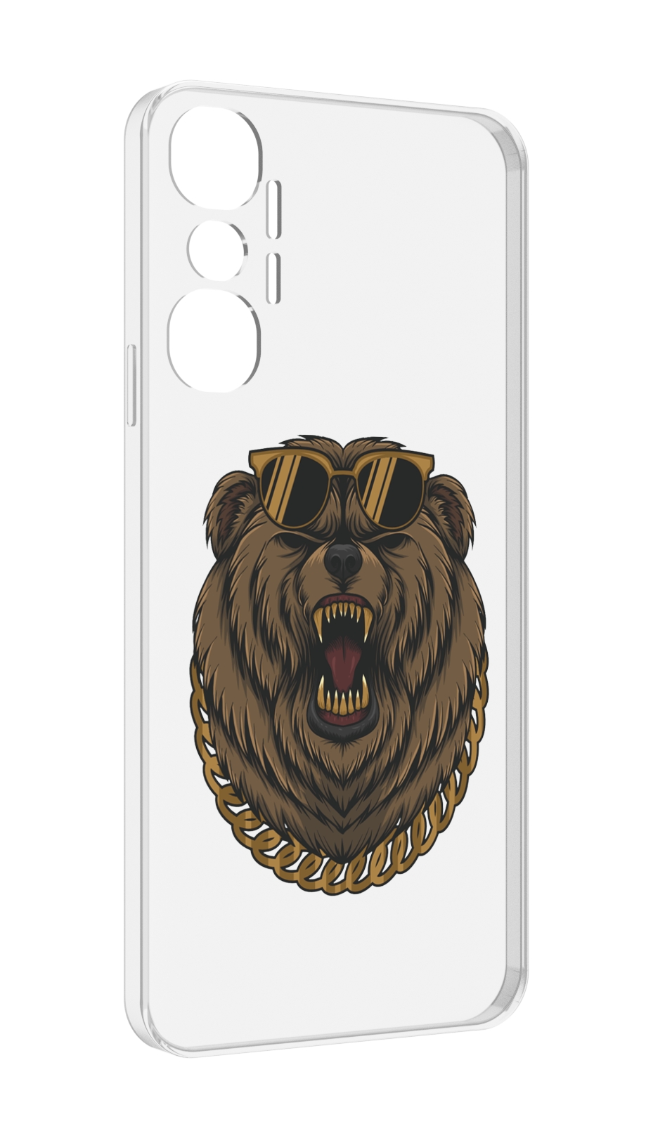 

Чехол MyPads Медведь-в-очках-2 для Infinix Hot 20 4G, Прозрачный, Tocco