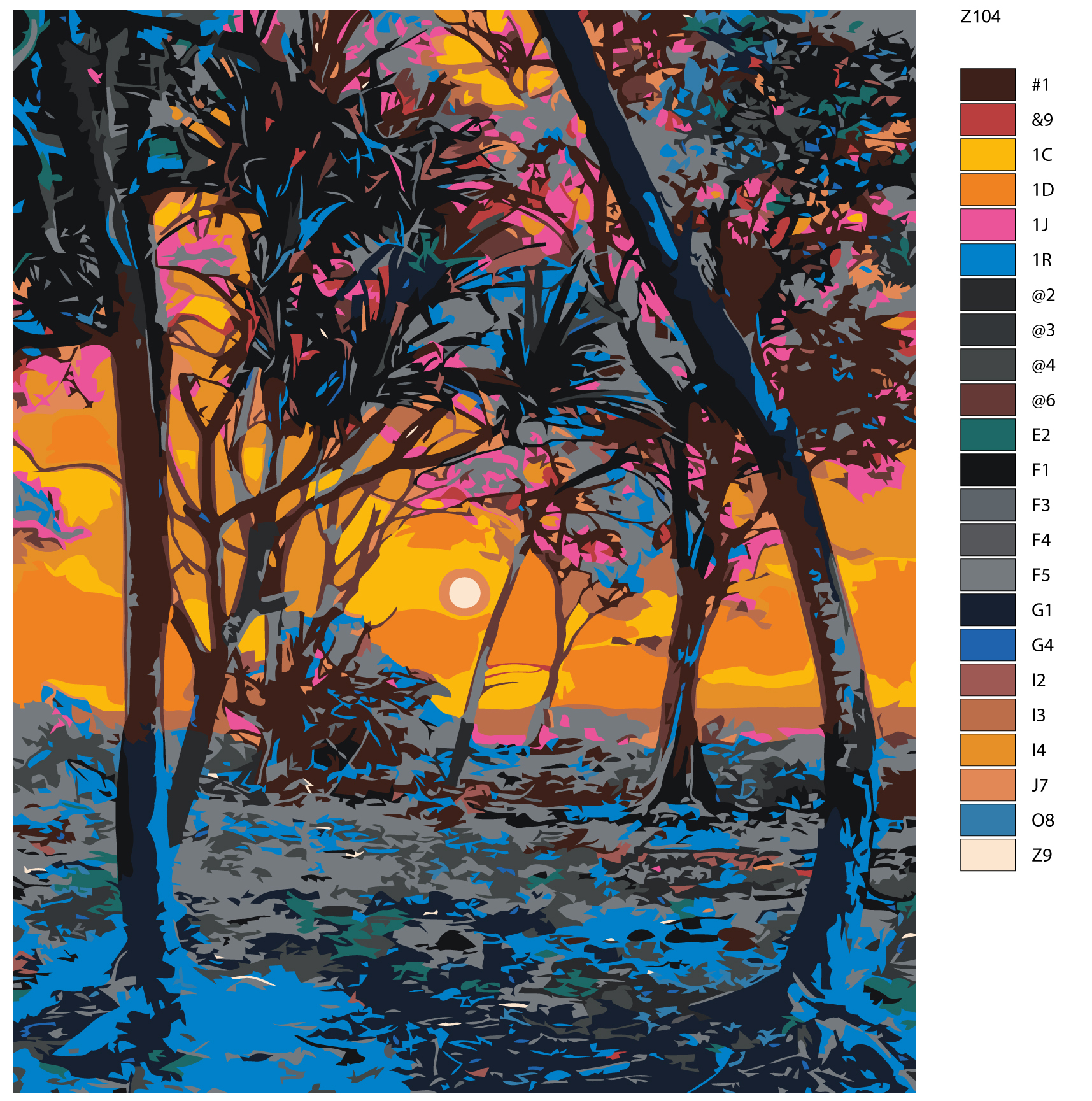 

Картина по номерам BRUSHES-PAINTS Z104, Лес