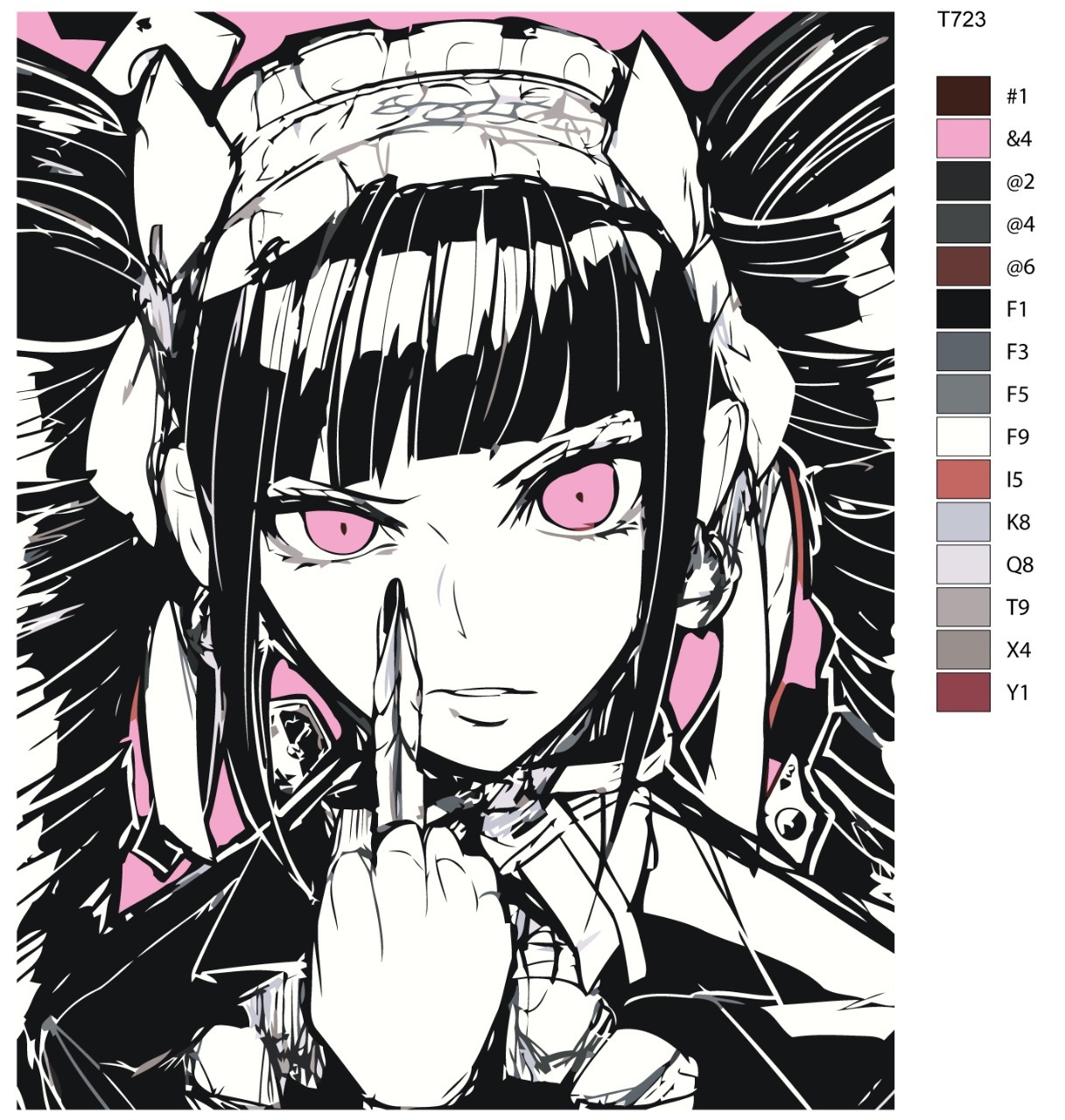 

Картина по номерам BRUSHES-PAINTS T723, Селестия Люденберг. Аниме Данганронпа - Danganronpa