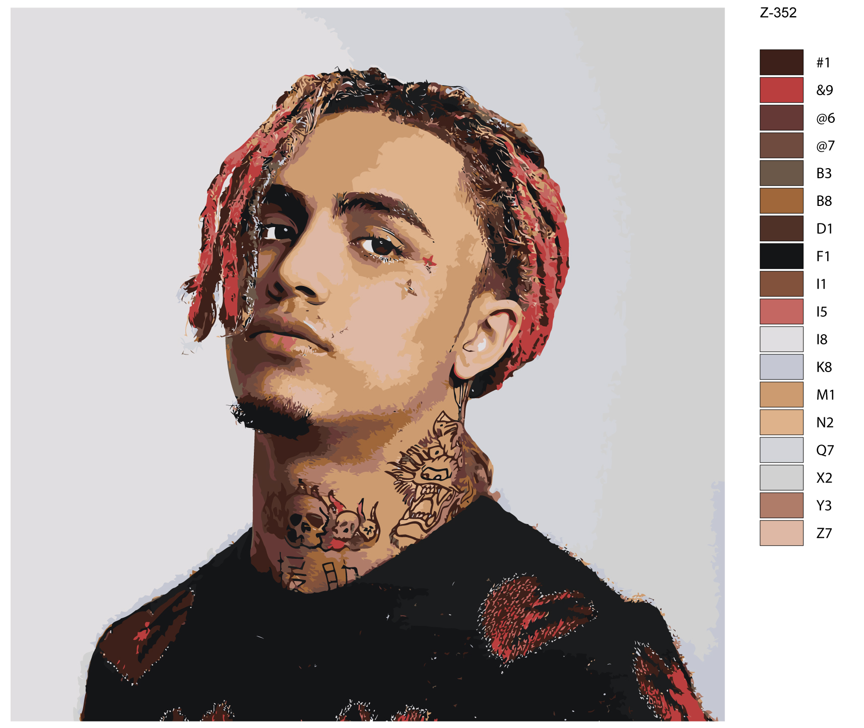 

Картина по номерам BRUSHES-PAINTS Z352, Lil Pump