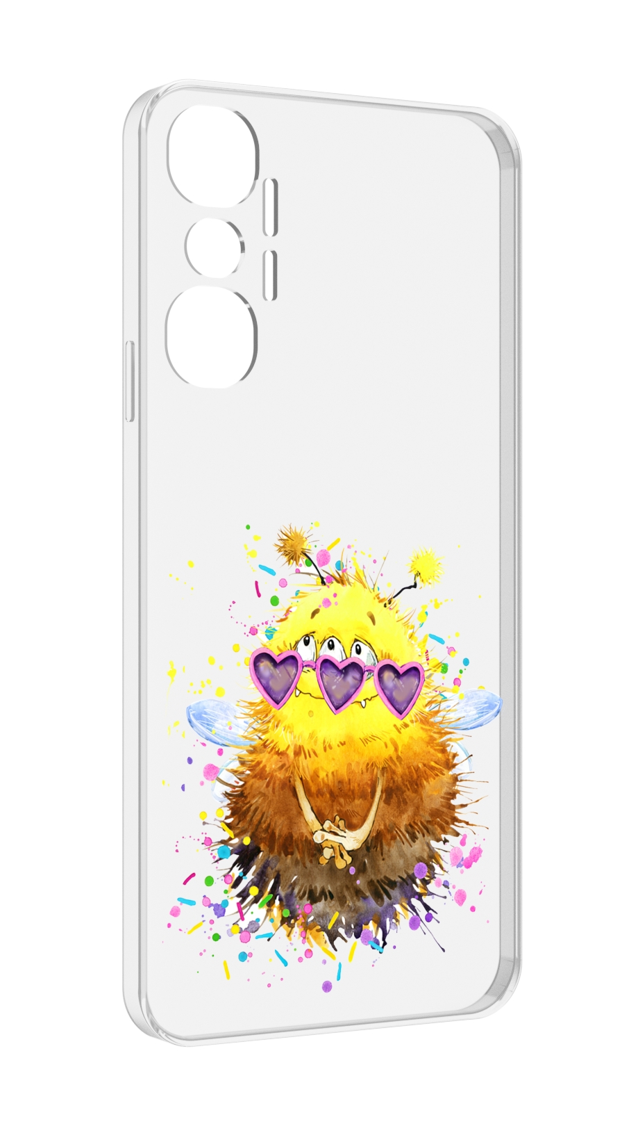 

Чехол MyPads Пушитый шмель для Infinix Hot 20 4G, Прозрачный, Tocco