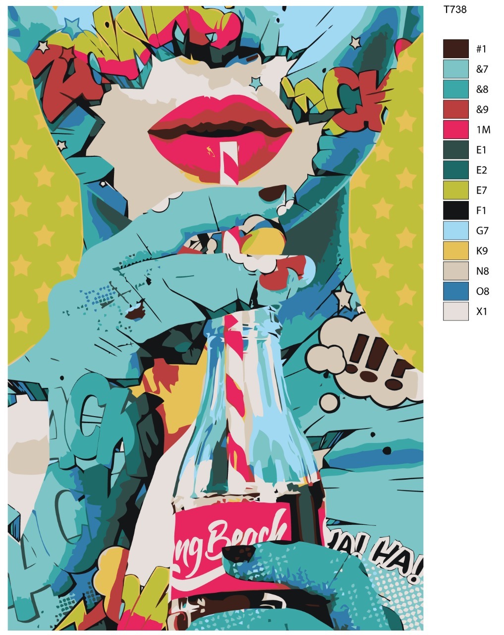 

Картина по номерам BRUSHES-PAINTS Т738, Арт девушки