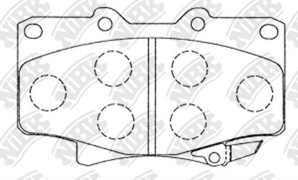 

Колодки дисковые п. toyota land cruiser 2.4-4.5/2.4d/4.2td 90> Pn1242-nibk