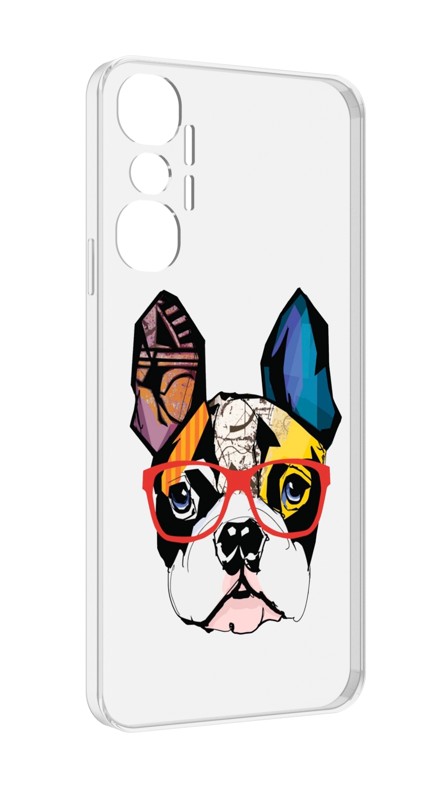 

Чехол MyPads Мопс-в-очках для Infinix Hot 20 4G, Прозрачный, Tocco