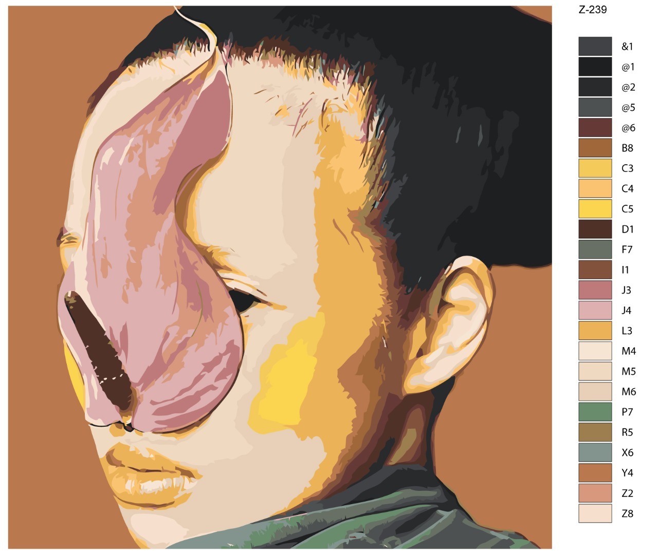 

Картина по номерам BRUSHES-PAINTS Z-239, Девушка с цветком