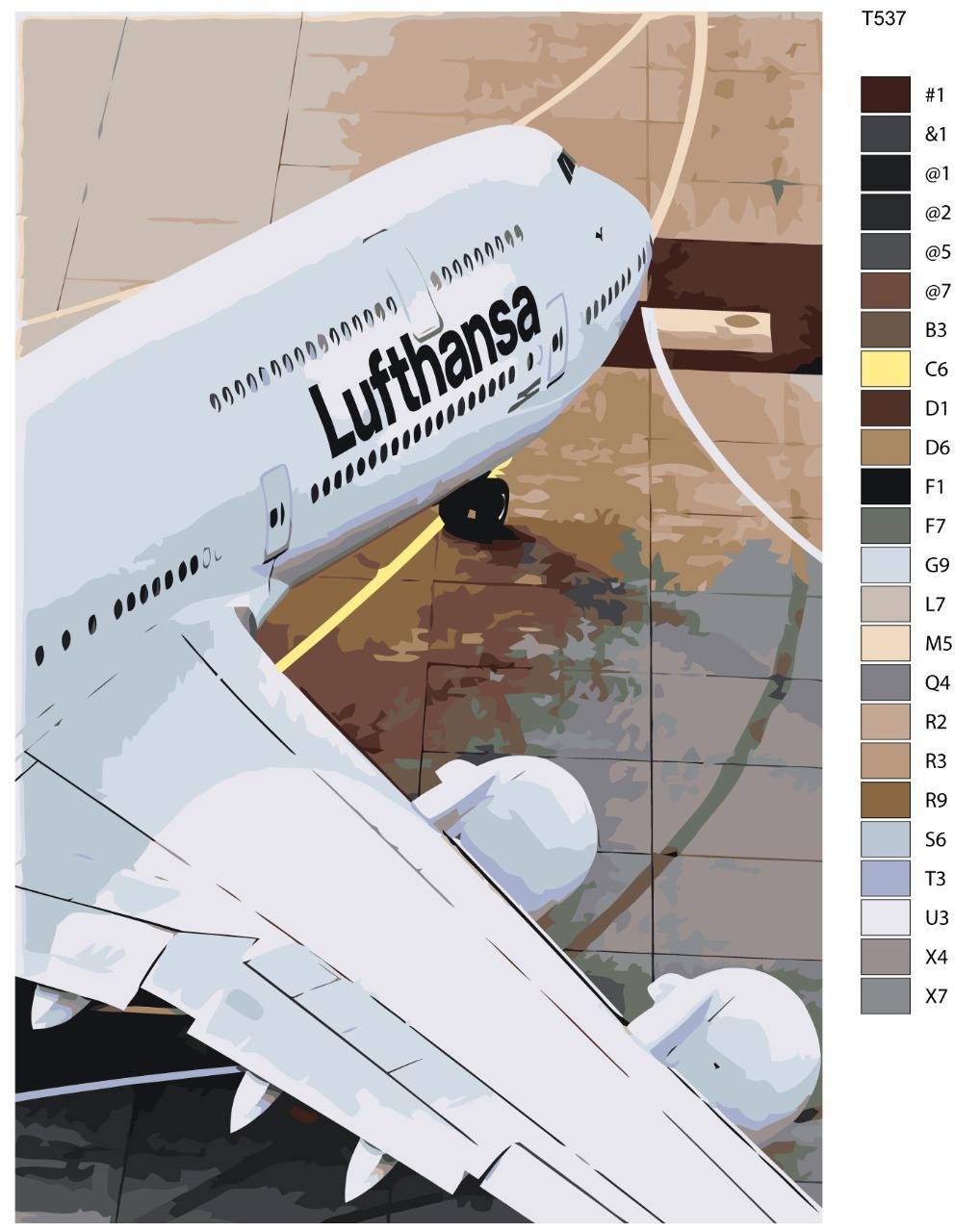 

Картина по номерам BRUSHES-PAINTS T537, LUFTHANSA
