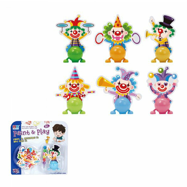 

Заводная игрушка Junfa Toys, Сделай сам, Клоун, Разноцветный