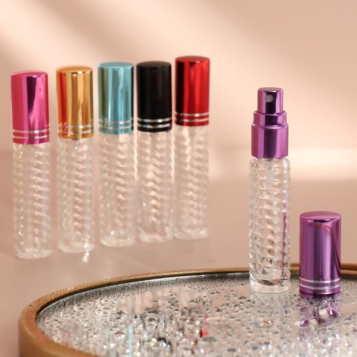 Флакон стеклянный для парфюма «Плетение», с распылителем, 5 мл, цвет МИКС флакон стеклянный для парфюма плетение с роликом 5 мл микс 3 шт