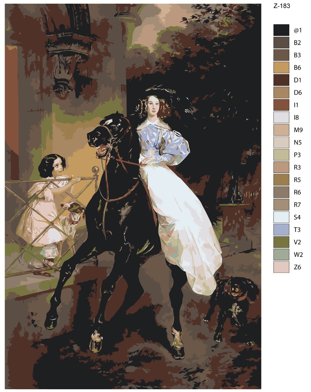 

Картина по номерам BRUSHES-PAINTS Z-183, Карл Брюллов. Всадница